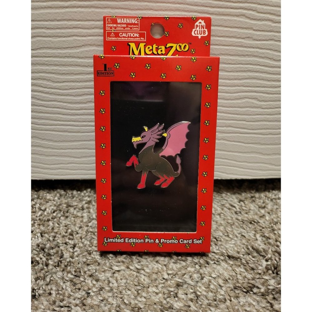 Metazoo x Pin Club Cryptid Nation Jersey Devil Pin and Promo Card New Sealed